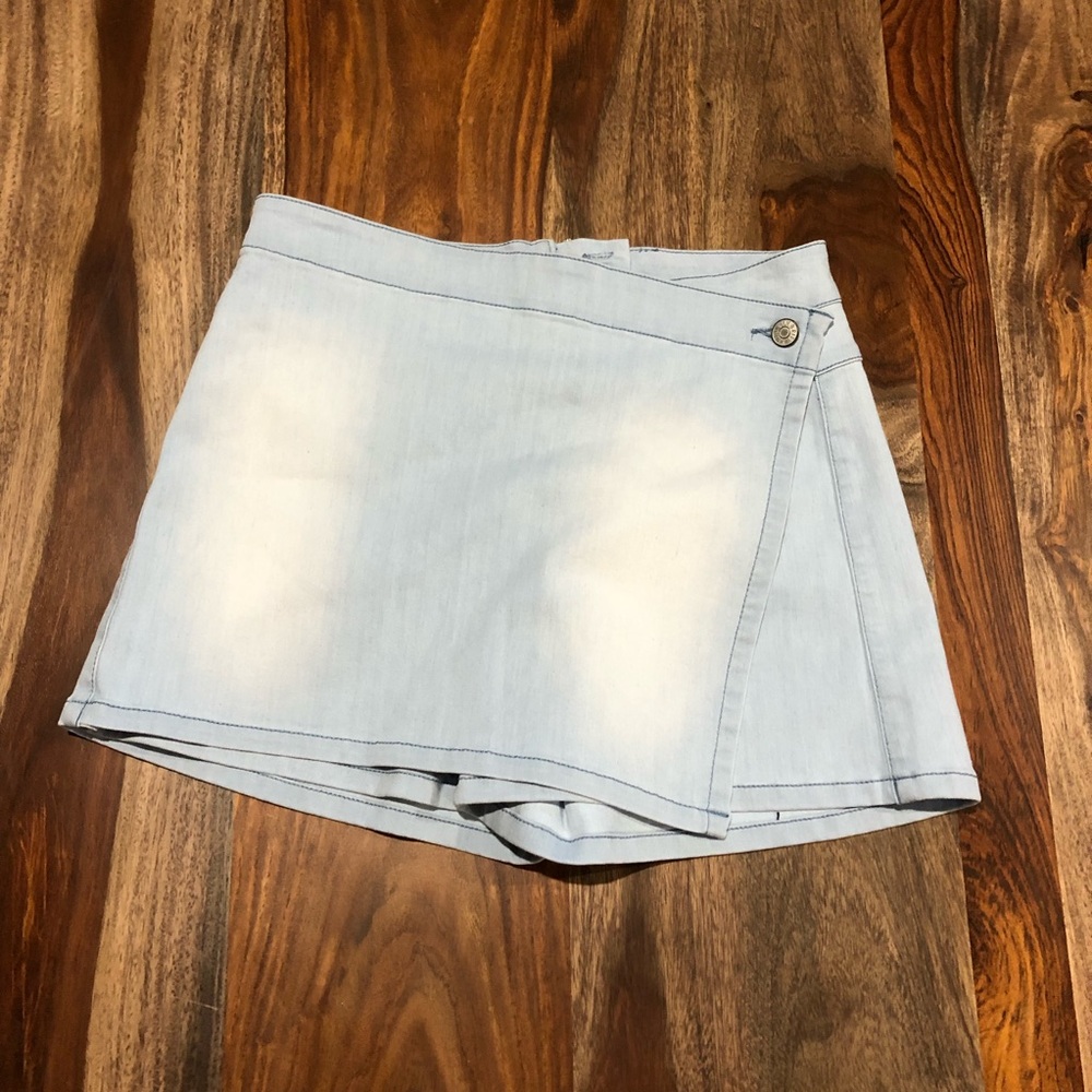 Light Blue Jean Skort
